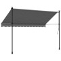 Tenda da Sole Retrattile Antracite 300x150 cm Tessuto e Acciaio