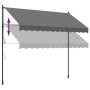 Tenda da Sole Retrattile Antracite 300x150 cm Tessuto e Acciaio