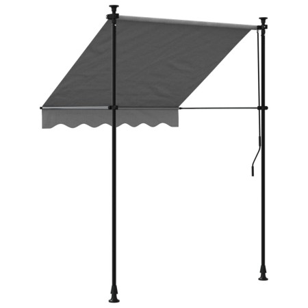 Tenda da Sole Retrattile Antracite 150x150 cm Tessuto e Acciaio