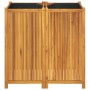 Fioriera Giardino con Rivestimento 100x50x100cm Massello Acacia