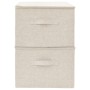 Scatole Portaoggetti 2pz in Tessuto 43x34x23 cm Crema