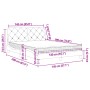 Letto con Materasso Blu 140x190 cm in Velluto