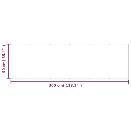 Paravento da Balcone Sabbia 90x300 cm 100% Poliestere Oxford