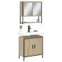 Set Mobili da Bagno 2 pz Rovere Sonoma in Legno Multistrato