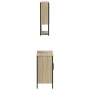 Set Mobili da Bagno 2 pz Rovere Sonoma in Legno Multistrato