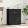 Credenza Nero 60x31x70 cm in Legno Multistrato
