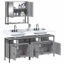 Set Mobili da Bagno 3 pz Grigio Sonoma in Legno Multistrato