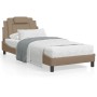 Letto con Materasso Cappuccino 90x200 cm in Similpelle