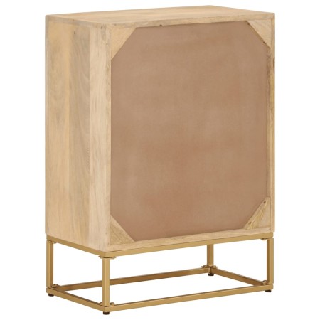 Credenza 55x30x76 cm in Legno Massello di Mango e Ferro