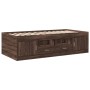 Divano Letto con Cassetti Rovere Marrone 90x190 cm Multistrato