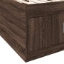 Divano Letto con Cassetti Rovere Marrone 90x190 cm Multistrato