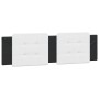 Cuscino Testiera Bianco e Nero 180 cm in Similpelle