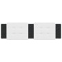 Cuscino Testiera Bianco e Nero 180 cm in Similpelle