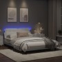 Giroletto con Luci LED Bianco 140x190 cm in Similpelle