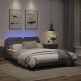 Giroletto con Luci LED Grigio 140x190 cm in Similpelle