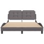 Giroletto con Luci LED Grigio 140x190 cm in Similpelle