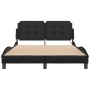 Giroletto con Luci LED Nero 140x200 cm in Similpelle