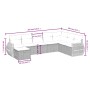 Set Divani da Giardino con Cuscini 8 pz Nero in Polyrattan