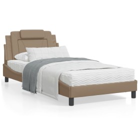 Letto con Materasso Cappuccino 100x200cm Similpelle