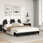 Letto con Materasso Nero e Bianco 120x200 cm in Similpelle