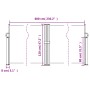 Tenda da Sole Laterale Retrattile Nera 120x600 cm