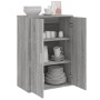 Credenza Grigio Sonoma 60x31x84 cm in Legno Multistrato