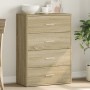 Credenza Rovere Sonoma 60x31x84 cm in Legno Multistrato