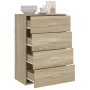 Credenza Rovere Sonoma 60x31x84 cm in Legno Multistrato