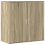 Credenza Rovere Sonoma 79x38x80 cm in Legno Multistrato