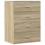 Credenza Rovere Sonoma 60x39x80 cm in Legno Multistrato