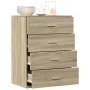 Credenza Rovere Sonoma 60x39x80 cm in Legno Multistrato