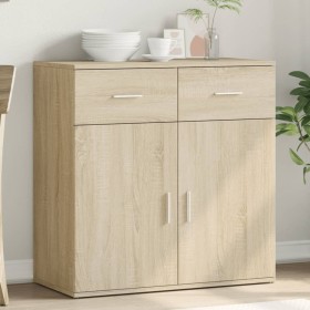 Credenza Rovere Sonoma 79x38x80 cm in Legno Multistrato