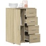 Credenza Rovere Sonoma 59x39x80 cm in Legno Multistrato