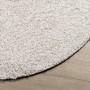 Tappeto Shaggy PAMPLONA a Pelo Lungo Moderno Crema Ø 240 cm