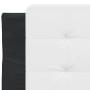 Letto con Materasso Nero e Bianco 80x200 cm in Similpelle