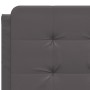 Letto con Materasso Grigio 140x190 cm in Similpelle