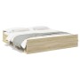 Giroletto Cassetti Rovere Sonoma 180x200 cm Legno Multistrato