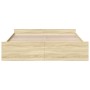 Giroletto Cassetti Rovere Sonoma 180x200 cm Legno Multistrato