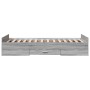 Giroletto Cassetti Grigio Sonoma 100x200 cm Legno Multistrato