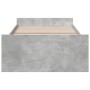 Giroletto Cassetti Grigio Cemento 90x200 cm Legno Multistrato