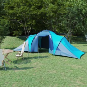 Tenda da Campeggio per 6 Persone Blu Marino e Azzurro