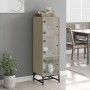 Credenza con Ante in Vetro Rovere Sonoma 35x37x120 cm