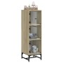 Credenza con Ante in Vetro Rovere Sonoma 35x37x120 cm