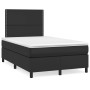 Letto a Molle con Materasso e LED Nero 120x190 cm in Similpelle