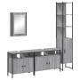 Set Mobili da Bagno 4 pz Grigio Sonoma in Legno Multistrato