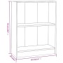 Libreria Grigio Cemento 60x24x76 cm in Legno Multistrato