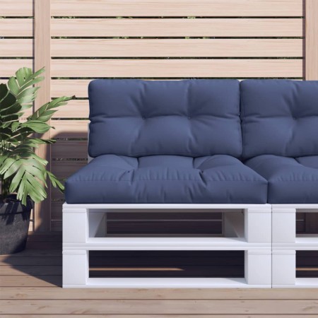 Cuscino per Pallet Blu Marino 80x40x12 cm in Tessuto