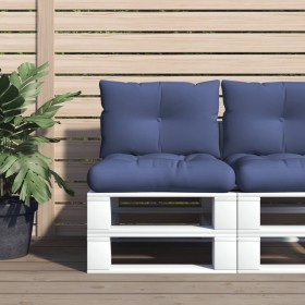 Set Cuscini per Pallet Blu Marino 60x38x13 cm in Tessuto