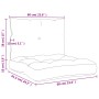 Set Cuscini per Pallet Blu Marino 60x38x13 cm in Tessuto