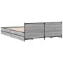 Giroletto Cassetti Grigio Sonoma 120x200 cm Legno Multistrato